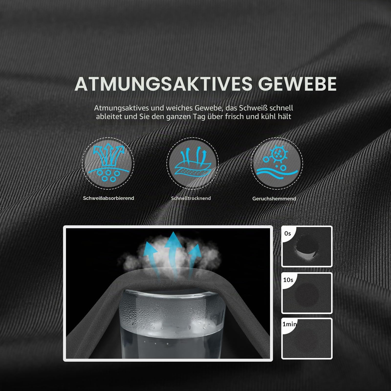 MEETYOO Sportshirt Herren, Funktionsshirt Langarm Laufshirt Männer Fitnessshirt Atmungsaktiv T Shirts für Running Gym Jogging