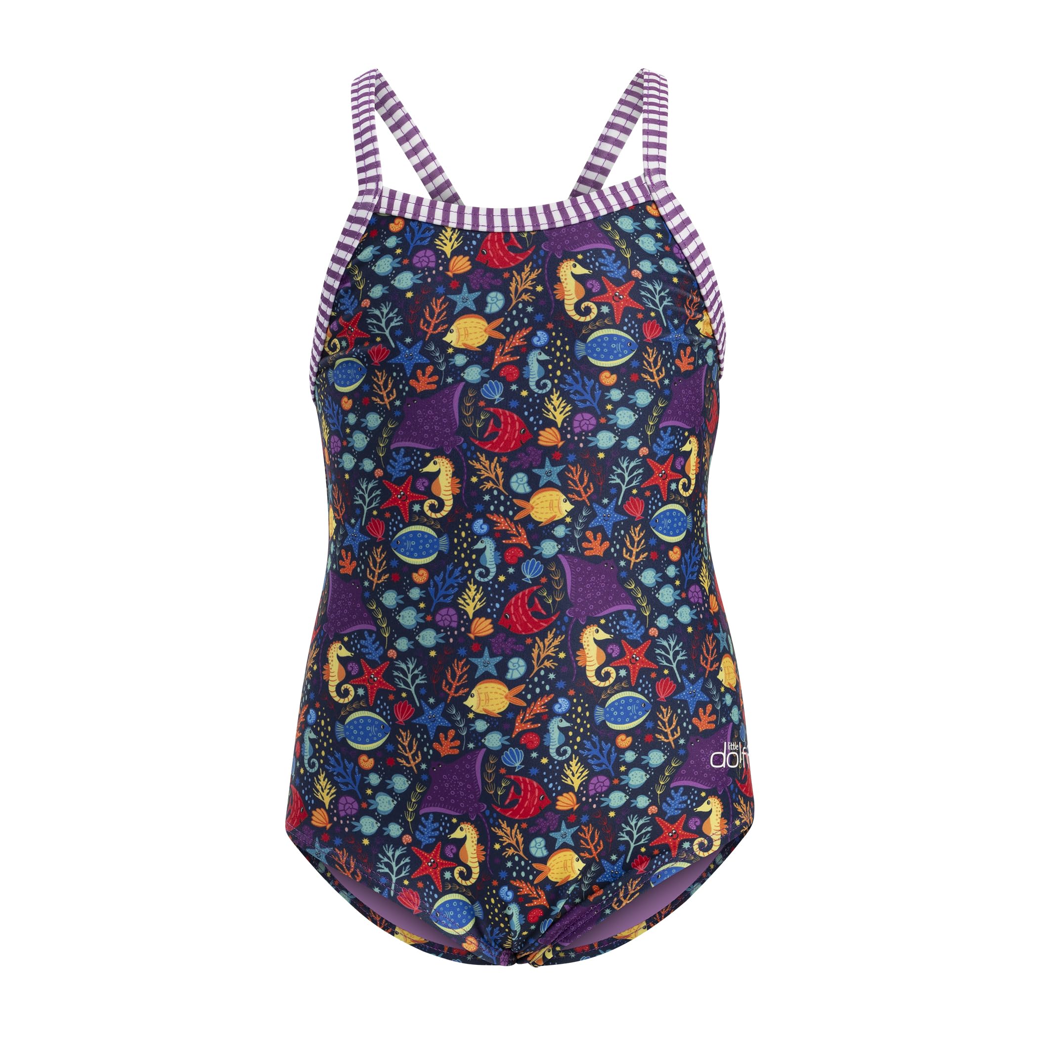 Dolfin Little Girls One Piece Swimsuit for Little Girls and Toddlers