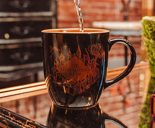 Miniatura 7 de Silver Buffalo Harry Potter Marauder's Map - Taza de cerámica de 18 onzas del mundo mágico  Taza de café grande para expreso, té