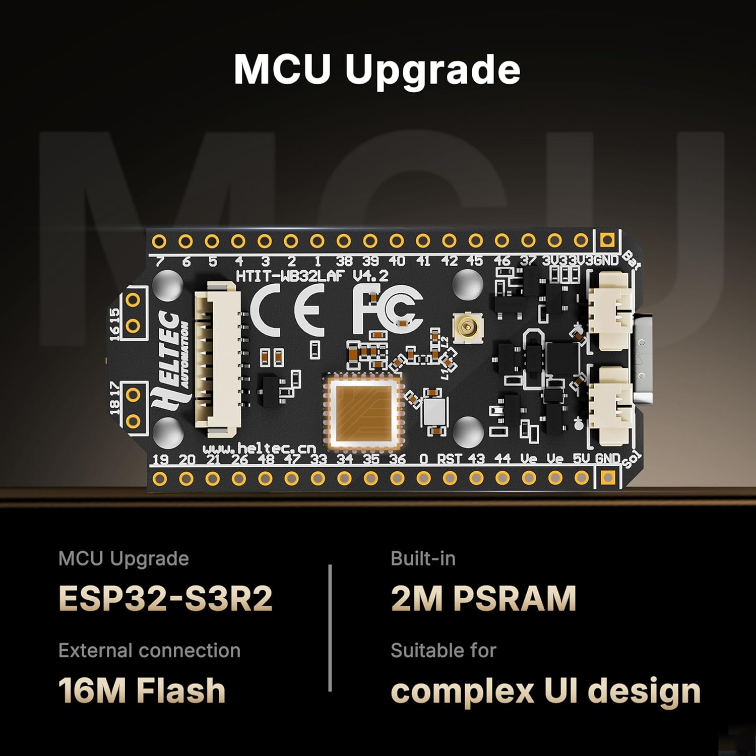 Heltec V4 ESP32 LoRa Development Board Without OLED ESP32-S3 27dBm High Power SX1262 Chip for Meshtastic Devices Arduino LoRaWAN WiFi IoT Wireless Communication Pre-soldered Headers with GPS