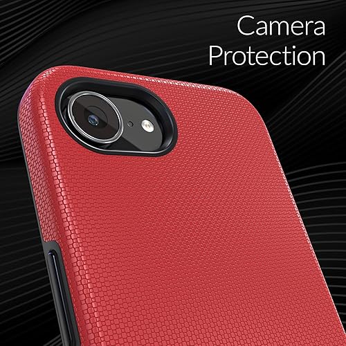 Miniatura 3 de Crave Dual Guard compatible con iPhone 16e funda, protección a prueba de golpes de doble capa para iPhone 16e (6.1") - Rojo