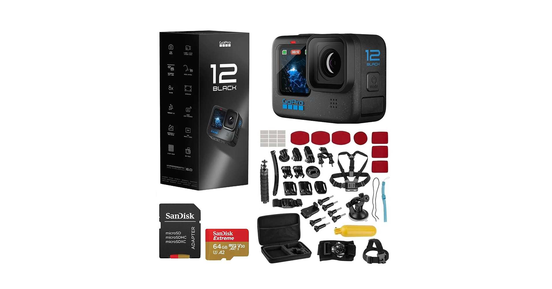 Amazon.com : GoPro HERO12 Black - Waterproof Action Camera with