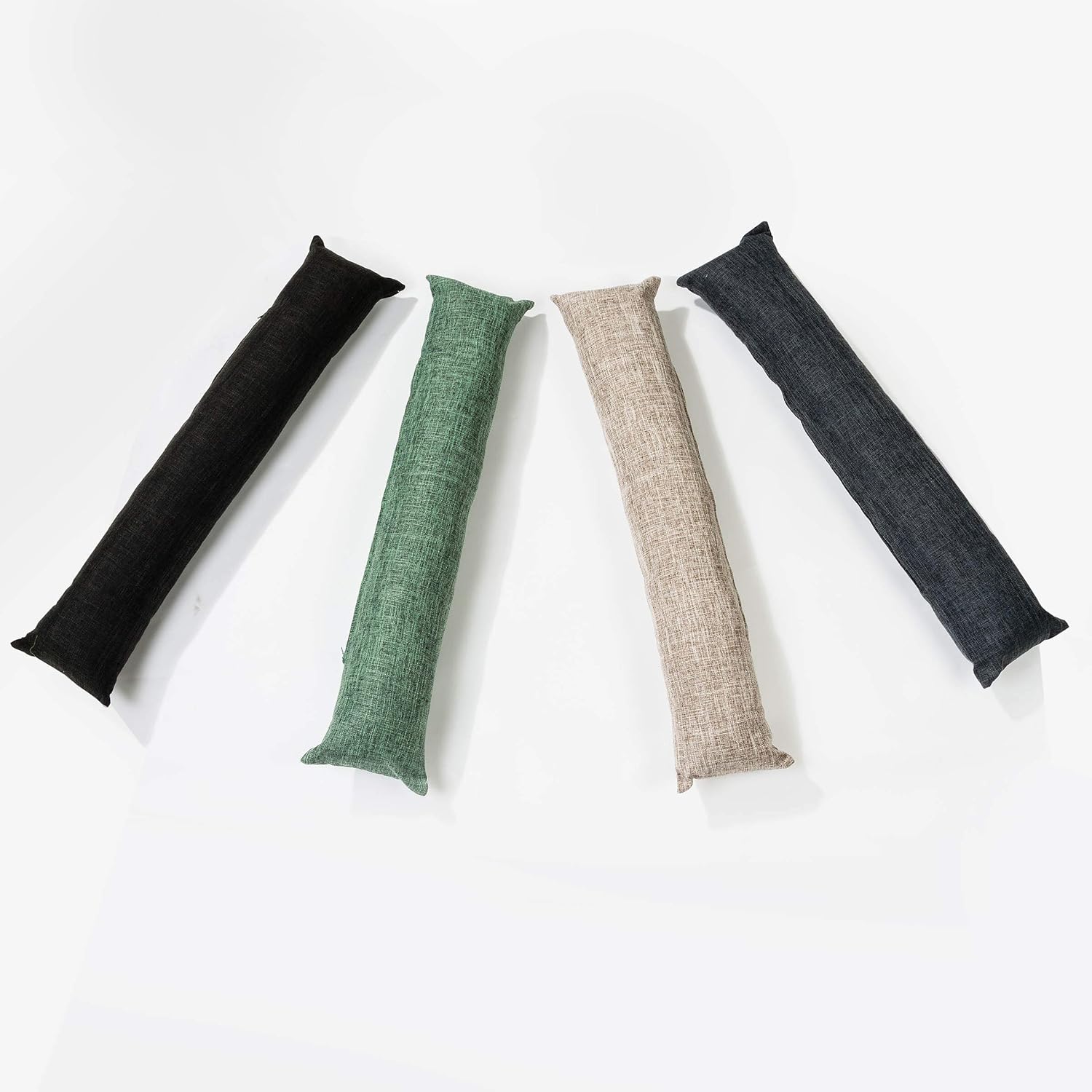 Luxury Woven Door Draught Draft Excluder With Zipped Removable Covers