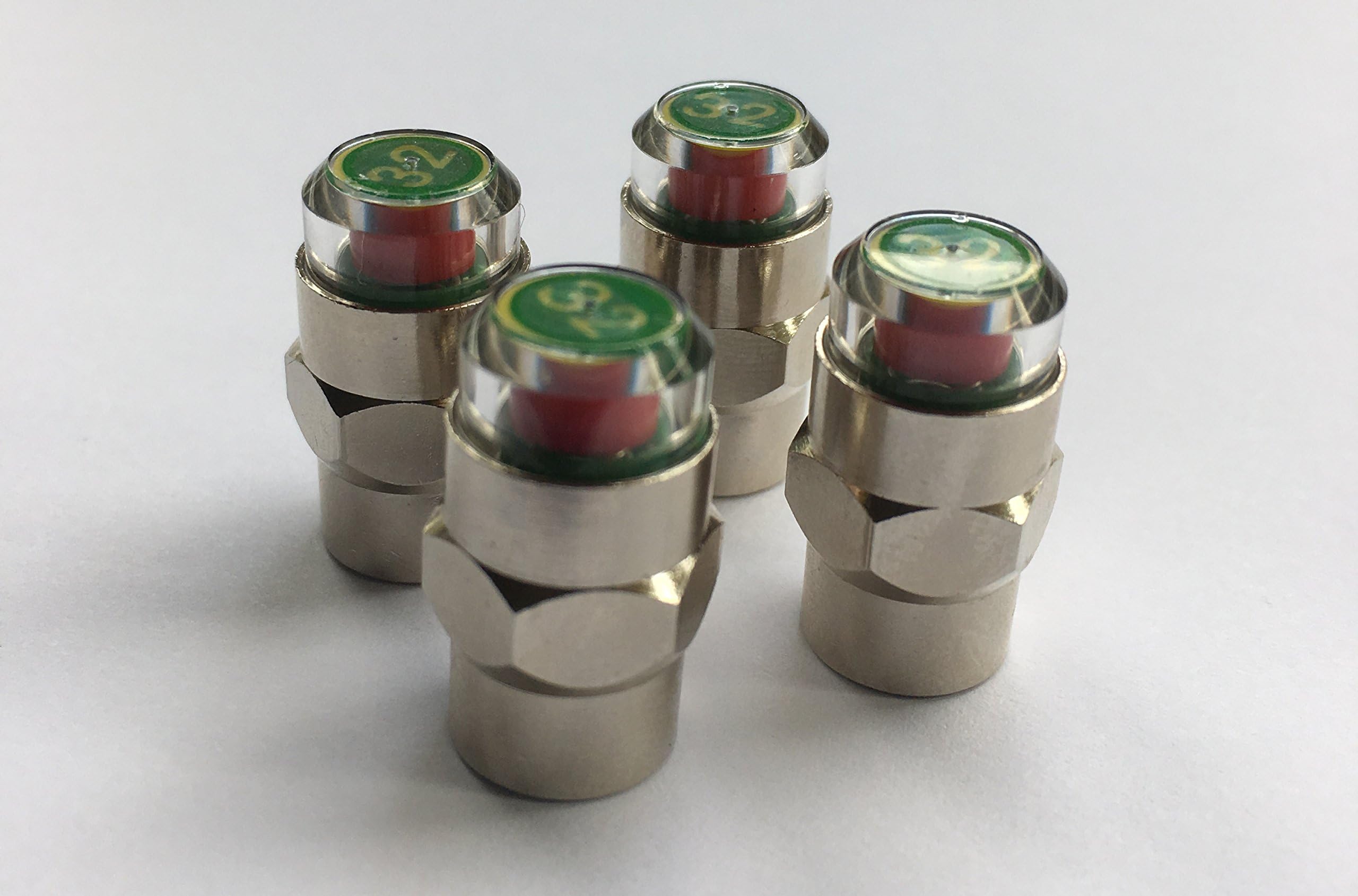 CLC International EZ Read Tire Caps - Valve Stem Caps That Monitor Tire Pressure - Tire Caps, All Season, Prevent Flats & Blow Outs - PSI 80