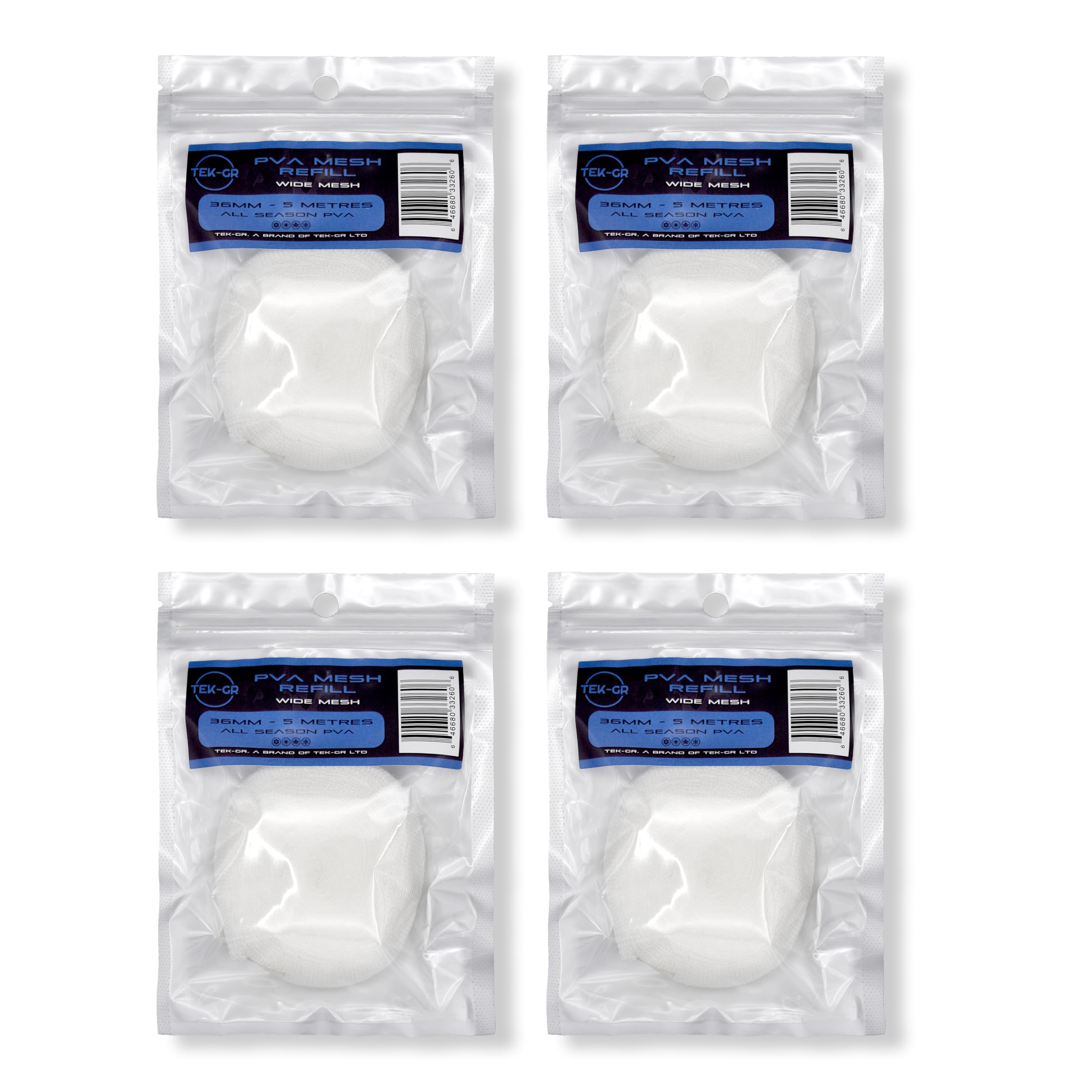 Tek-Gr 20 Metres PVA Refill 20M 25mm / 36mm/ 44mm Wide Pva Mesh, Pva Mesh Refill Carp Fishing Accessories