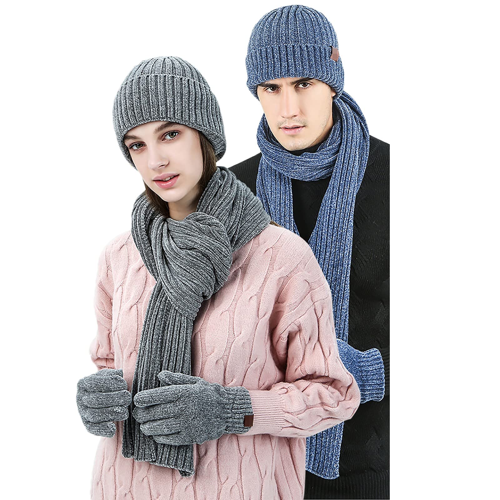 Produktbild von Unisex Winteraccessoires Baynetin Winter Set 3in1 - Mütze, Schal & Touchscreen Handschuhe Wintermütze Schal Handschuhe Set