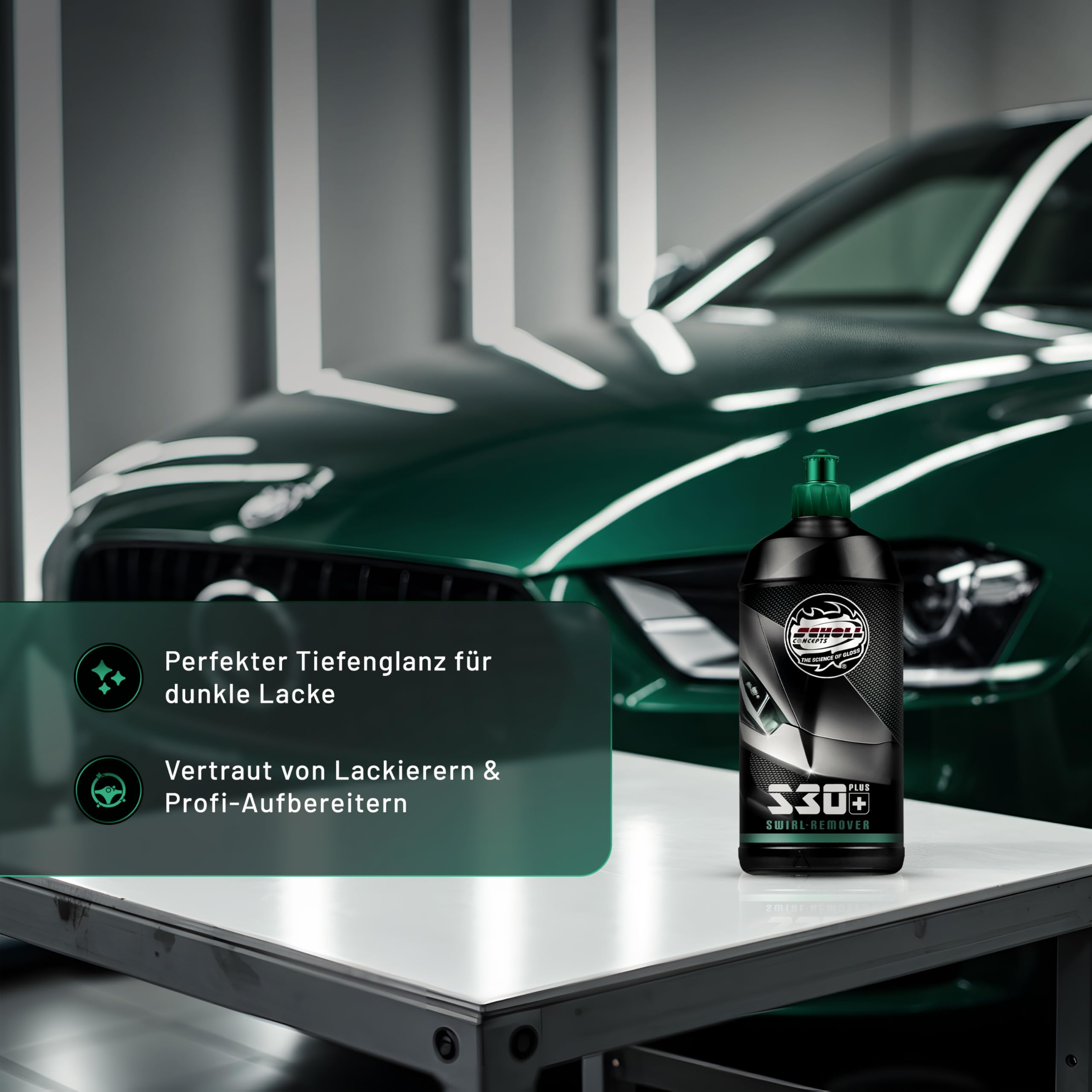 Polierpaste Auto S30+ Premium Swirl Remover 500g – Mikrofeine Finish-Politur für Lackierer und Detailer – entfernt Hologramme & leichte Kratzer – Made in Germany