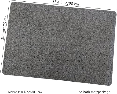 Miniatura 3 de HJJKKH Tapete de baño antideslizante de 23.6 x 35.4 pulgadas, cómodo tapete de baño, de secado rápido, antideslizante, de cloruro de polivinilo,