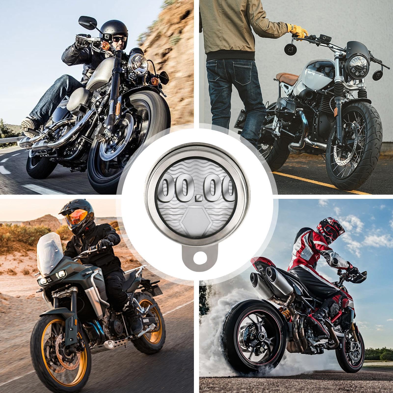 Genérico Motorcycle Tax Disc Holder, Aluminum Alloy with Waterproof Seal, Includes Hex Key, Compatible with Scooters and Motorcycles