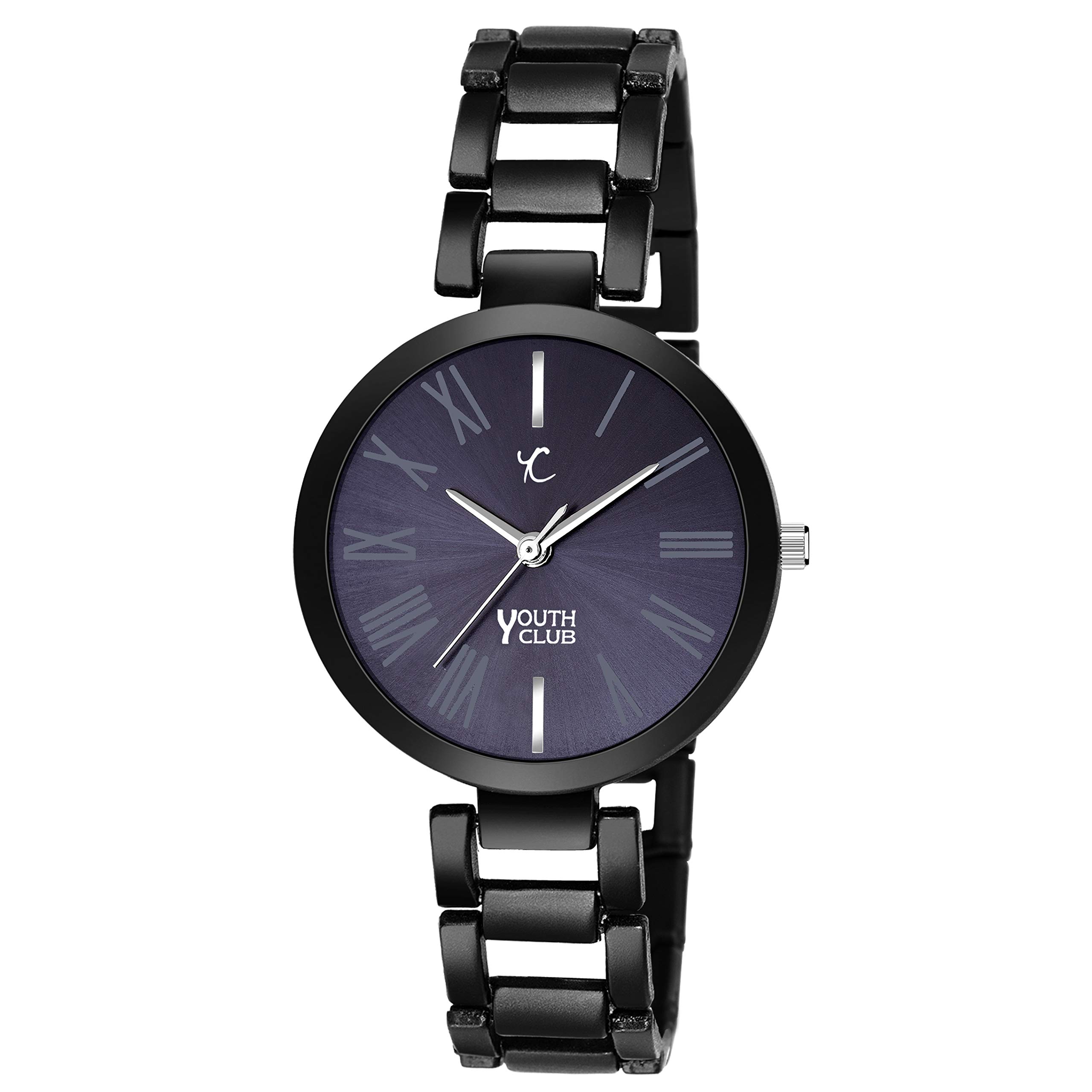 YOUTH CLUB Elegant and Matte Look All Black Colour Analog Watch for Girls (B07V9G51GX) Amazon Price History, Amazon Price Tracker