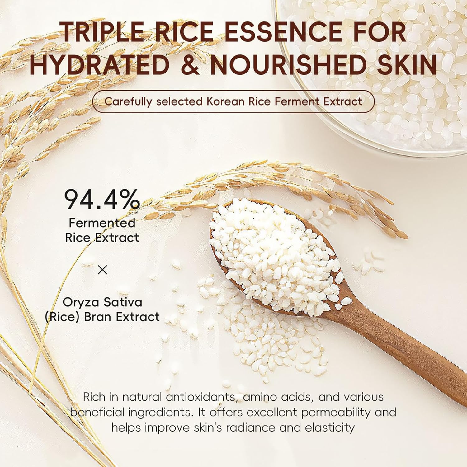 Rice Skincare Set for Teen Girl Gifts Birthday - Skin Care for Teens 10-12 - Hydrating Skin Care Routine Kit for Women - Gifts Birthday Facial Kit for Women - Skin Care Set with Cleanser,Serum - Image 4