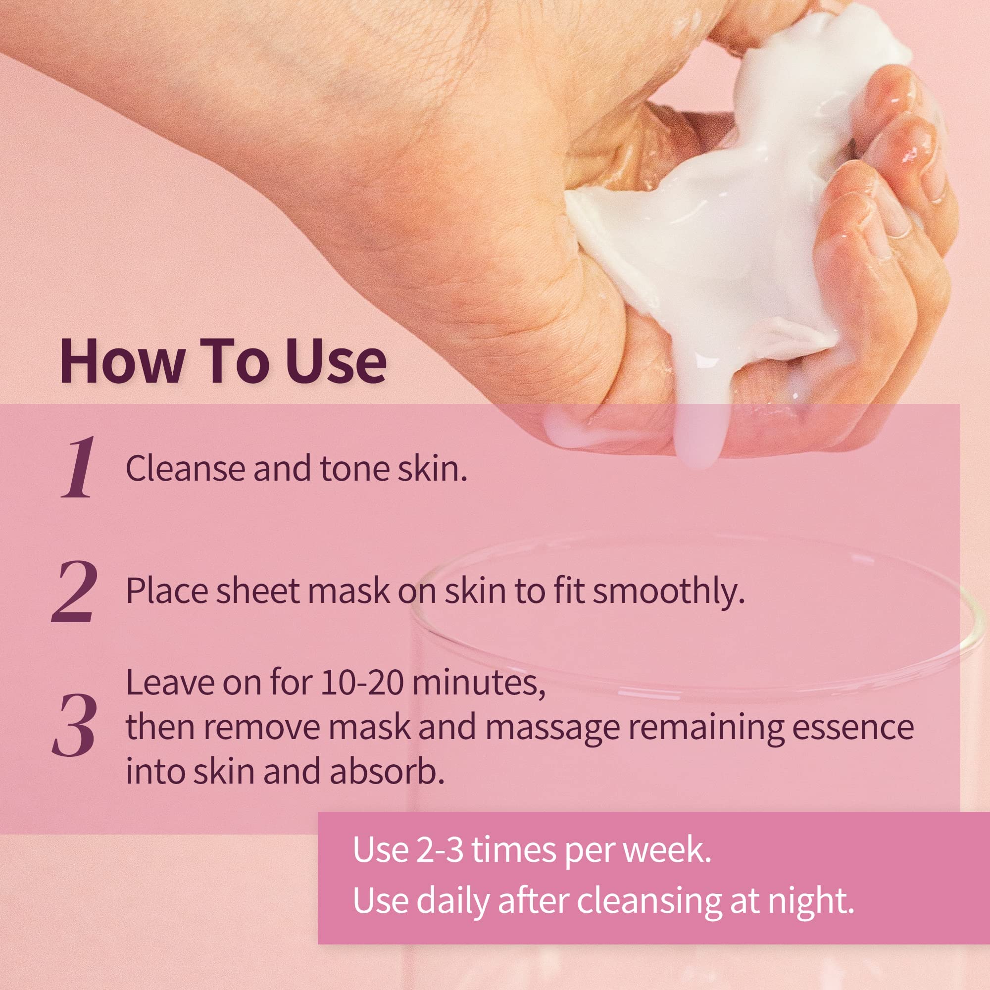 DERMALOGY by NEOGENLAB Probiotics Relief Mask, Pack of 5 (0.88 oz / 25g) - Hydrating & Firming Facial Sheet Mask with Probiotics Lactobacillus & Bifida & Collagen - Korean Skin Care