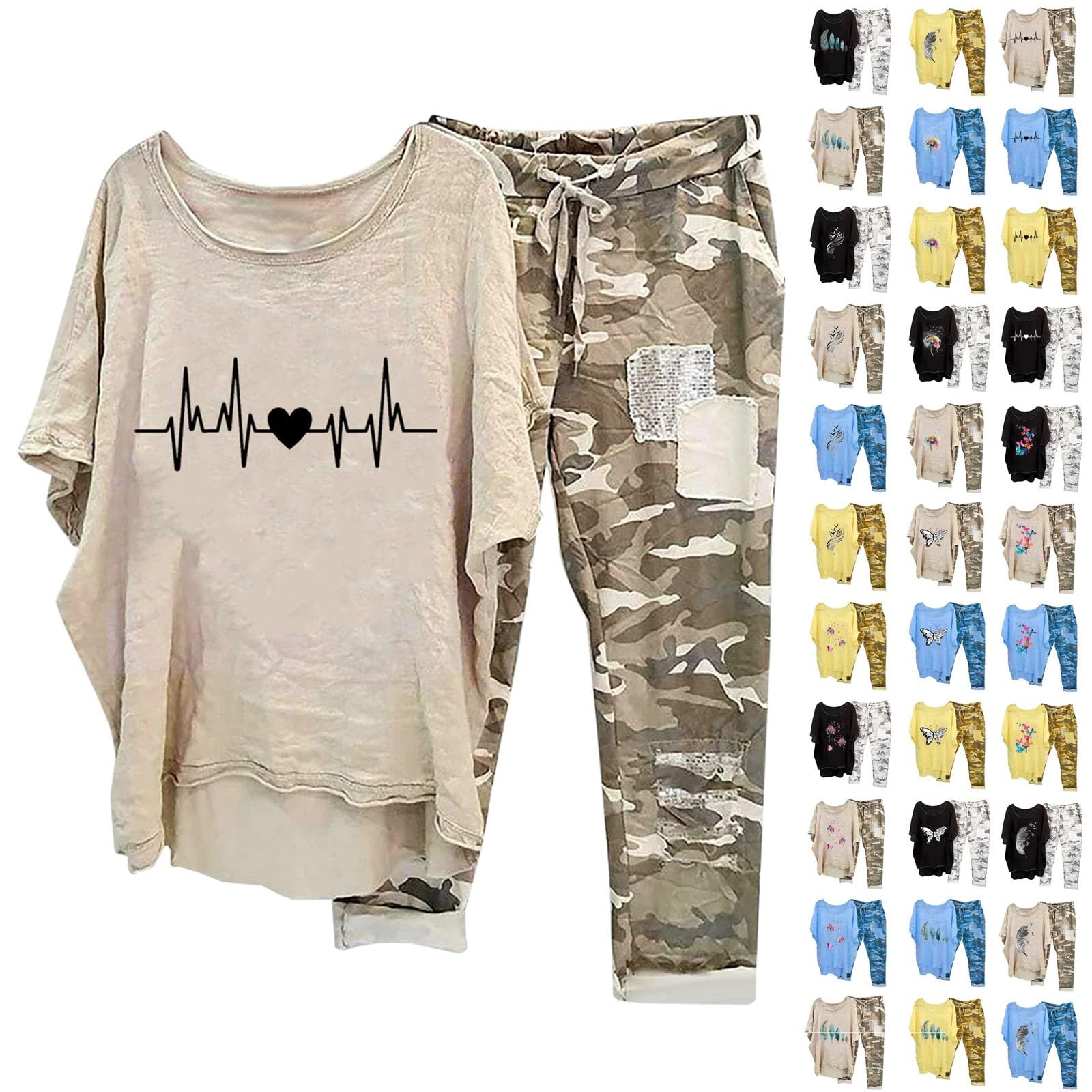 Conjunto de dos piezas para mujer, conjunto de ropa de verano, tops y
