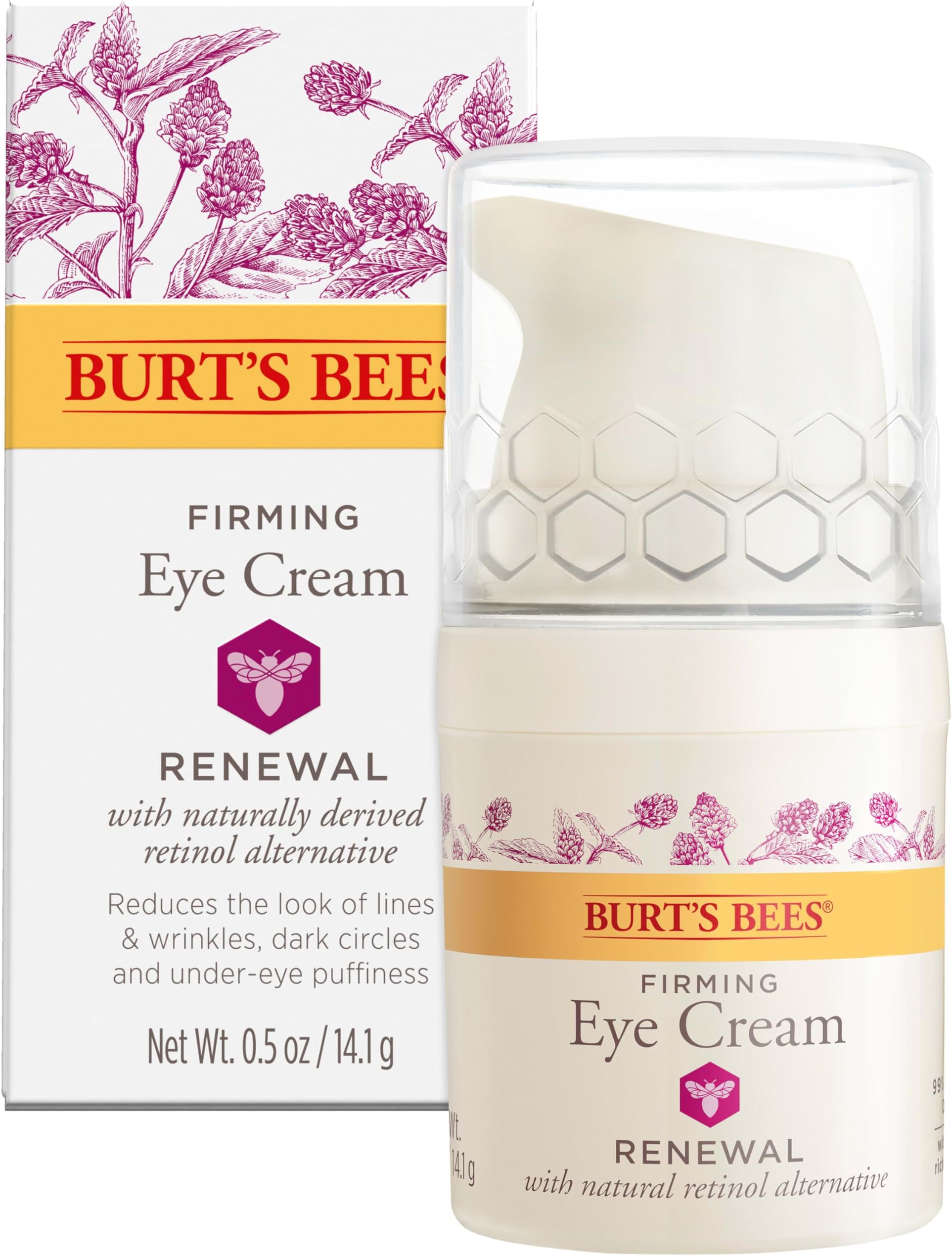 Burt's Bees Renewal Firming Eye Cream with Bakuchiol Natural Retinol Alternative – 0.5 ounces (Packaging May Vary)