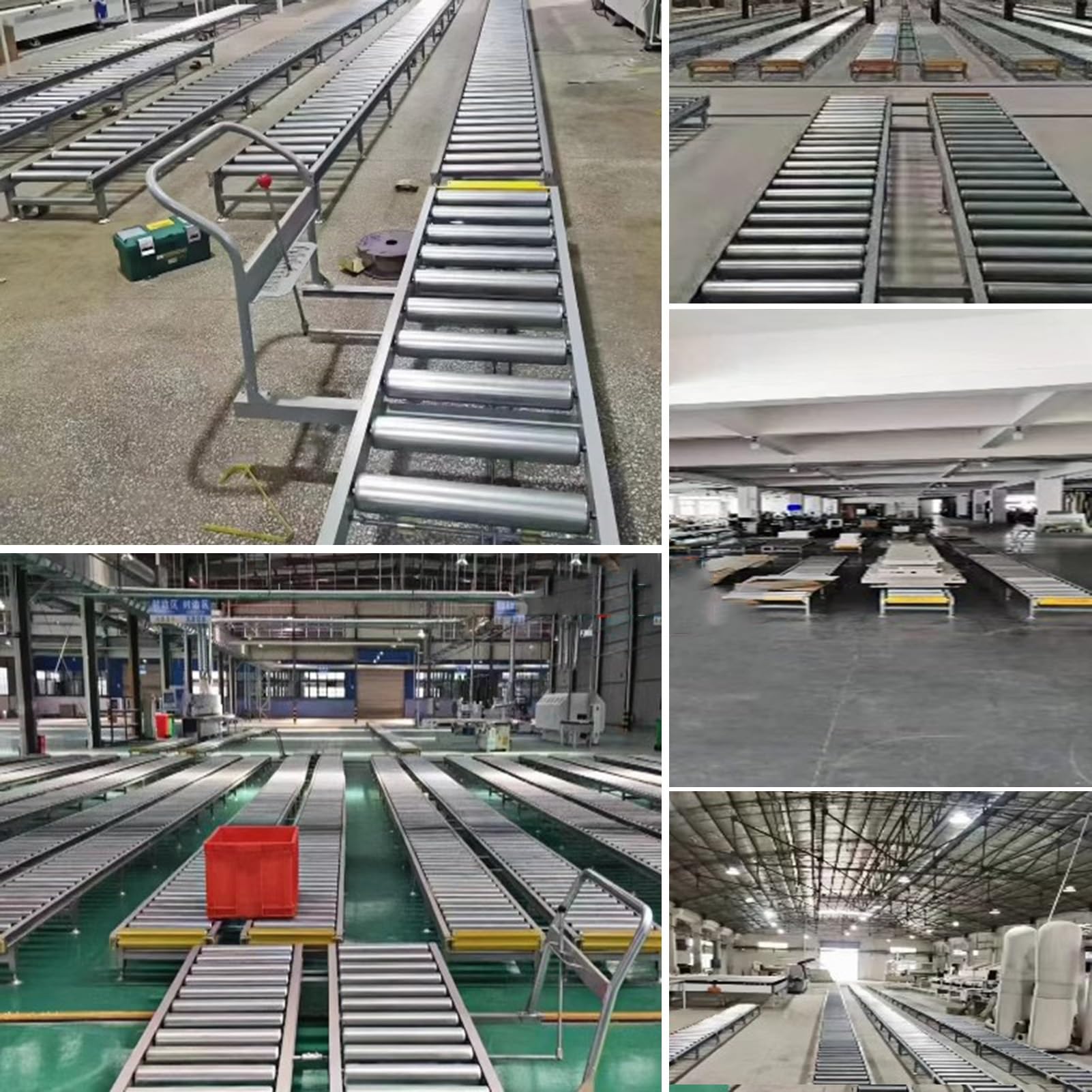 Carrello trasportatore a rulli in acciaio galvanizzato Powerless non alimentato 100-150 x 60 x 30 cm Rullo di ricambio resistente per una movimentazione fluida dei materiali (1 pz)