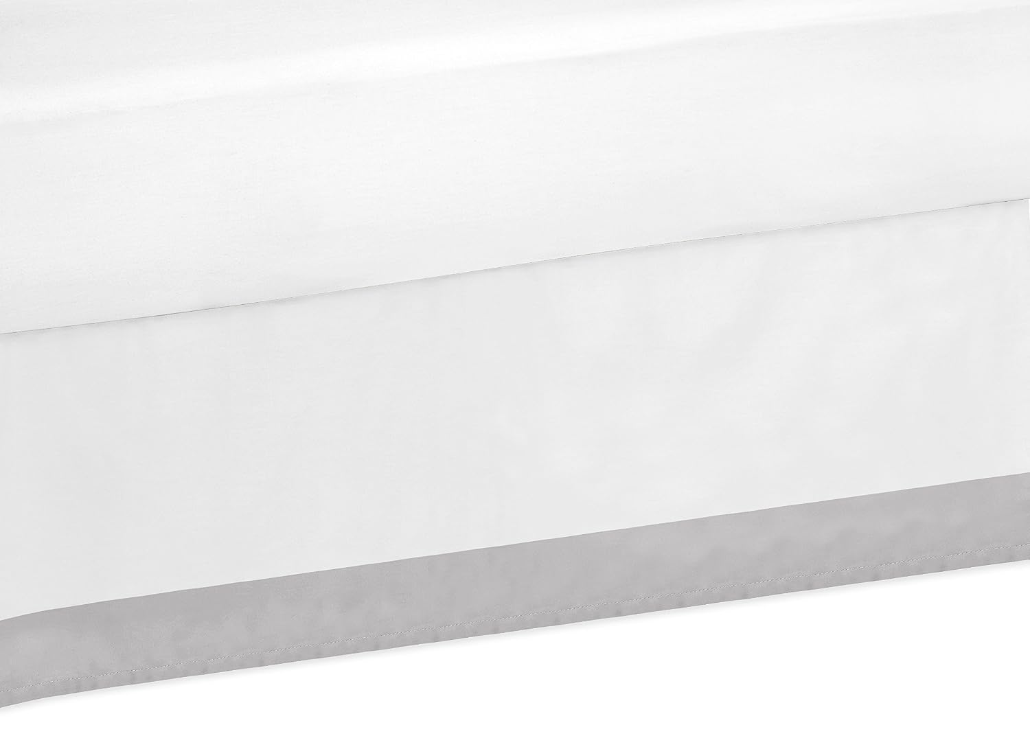 Sweet Jojo Designs Grey and White Toddler Bed Skirt for