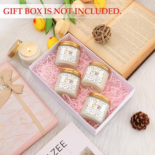 Miniatura 4 de Juego de 10 velas perfumadas de Navidad de 3.5 onzas, velas de cera de soja, frasco, letrero de luz de Navidad, regalo de agradecimiento, regalo de