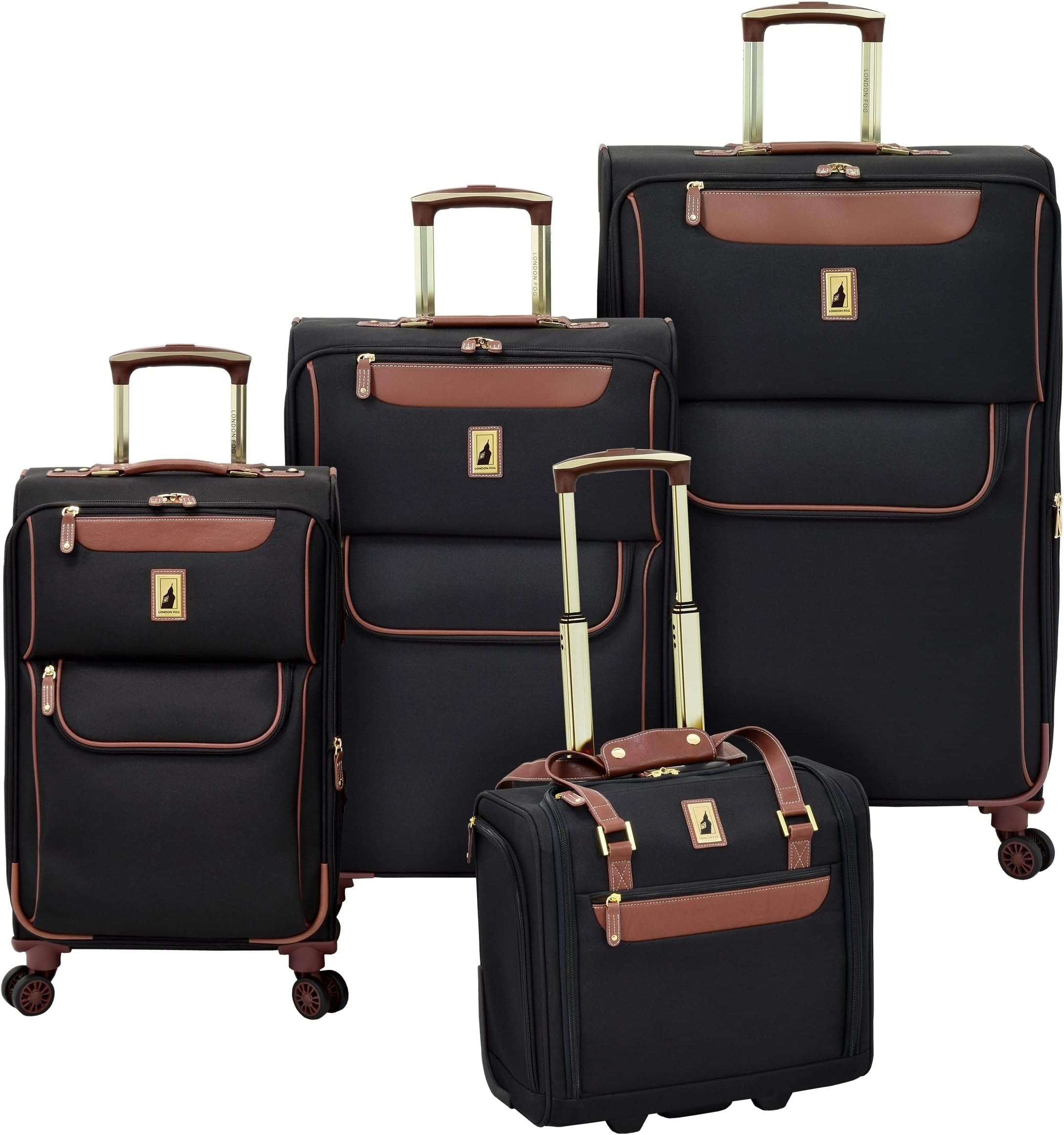 London Fog Westminster, Black, (Pack of 4), Black, Black, (Pack of 4), London Fog Westminster 4 Piece Set