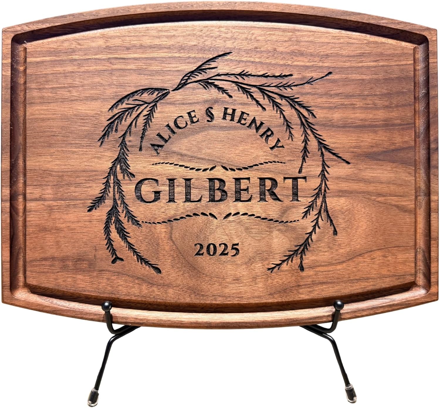 Personalized Cutting Board - Custom Engraved Charcuterie Board - Best Wedding Gift Idea for Couples (Bride & Groom), Newlyweds - Handcrafted in USA from Premium Wood