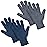 Patelai 2 Pairs Microfiber Gloves for plants Dusting Cleaning Glove Mittens House Cars Blinds Dusting(Gray, Dark Blue, Large)
