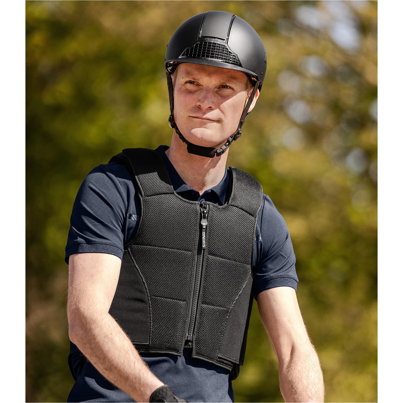 RL24 - Bodyprotektor P24 Max Swing – Protektorenweste – atmungsaktiv, ergonomisch & leicht – Schutzweste für Reiter – 360° Rundumschutz – Unisex Reitweste in Schwarz – für Erwachsene