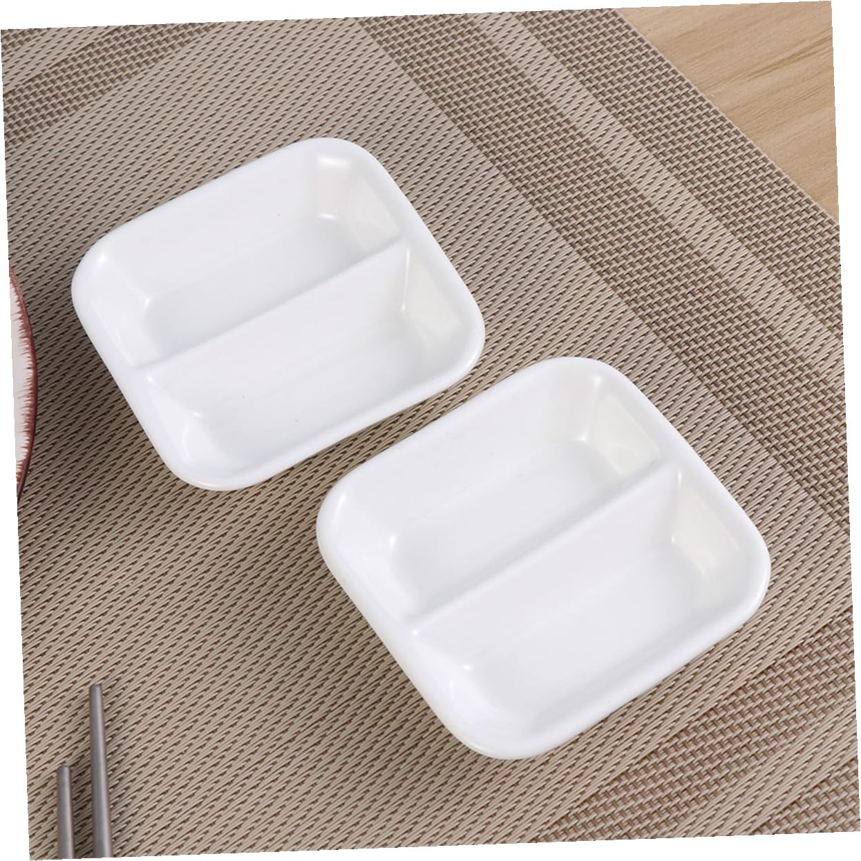 VICASKY Weiße Keramik Snackschale aus Lebensmittelechtem Material mit Glatter Oberfläche Kompakte Größe für Essig und Öl im Restaurant und Zuhause