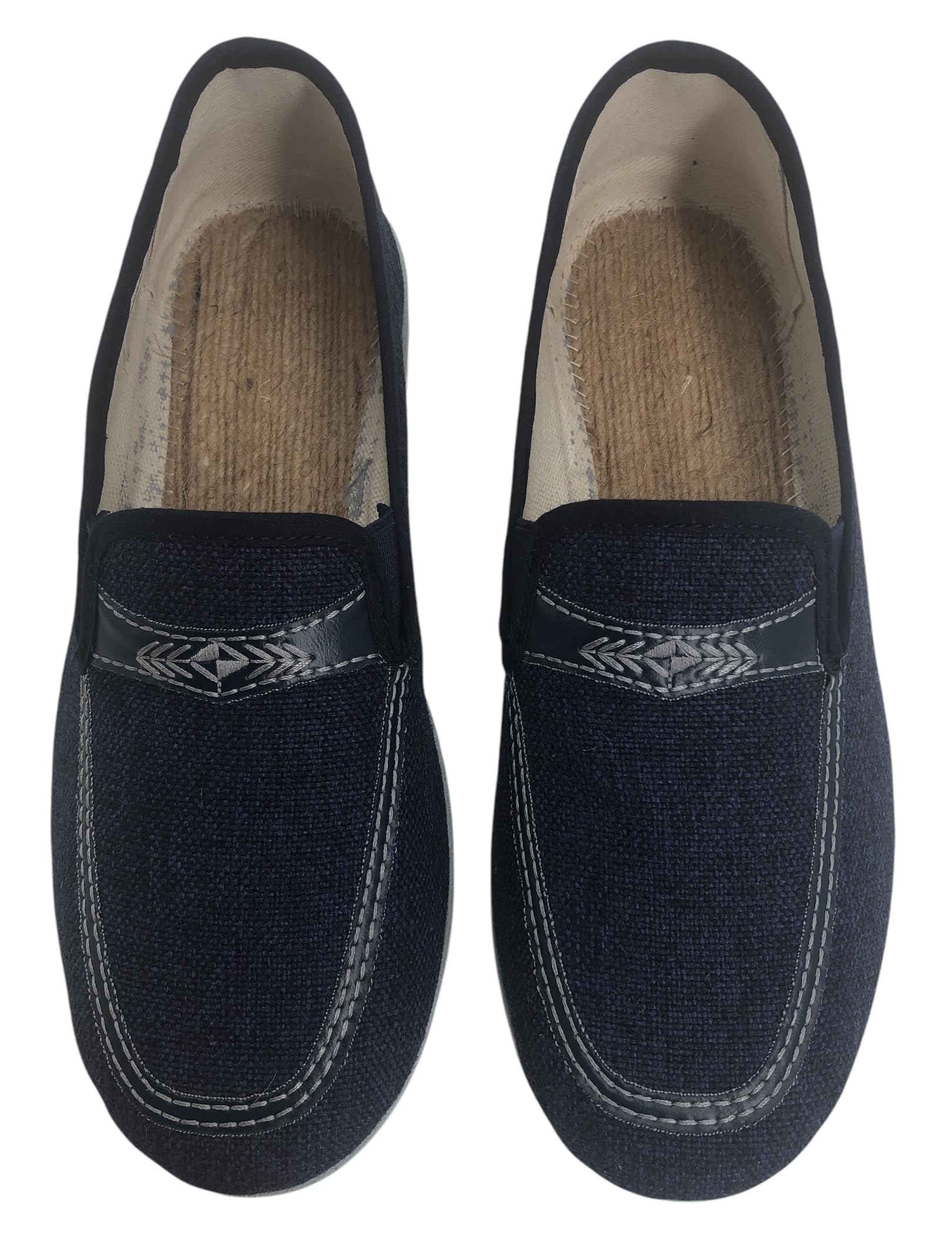 J. Ruiz calzados JR Espadrilles d'été pour homme - Espadrilles en toile - Semelle en caoutchouc - Semelle en jute pour la transpiration - Fabriquées en Espagne