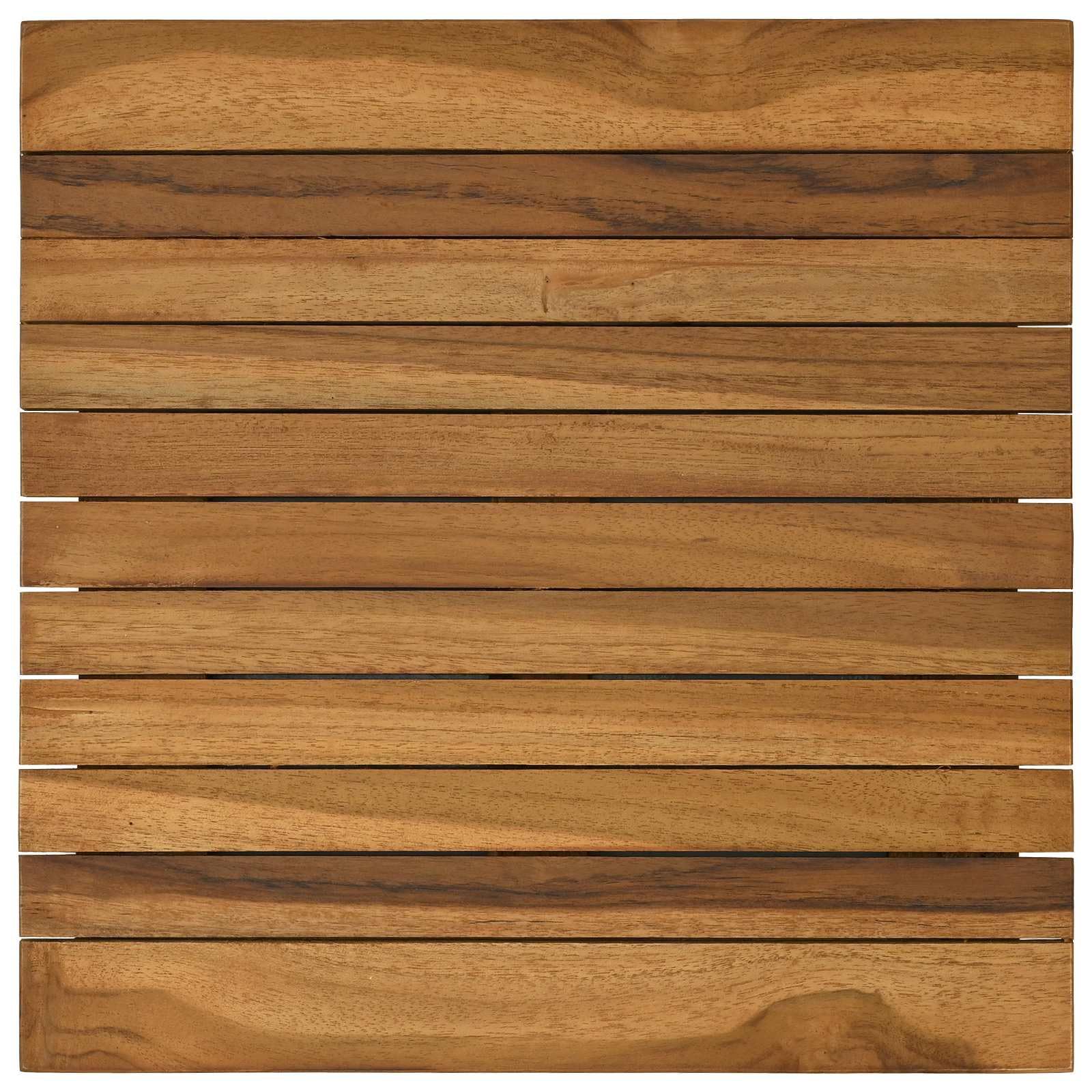 Fengshui Plateau de table 40 x 40 x 3,5 cm en teck massif marron