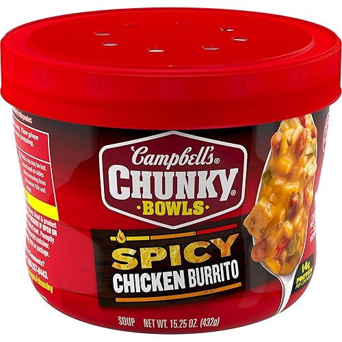 Miniatura 9 de Campbell's Sopa gruesa, sopa de fideos con pollo y pimienta fantasma, lata de 18.6 onzas (caja de 12)