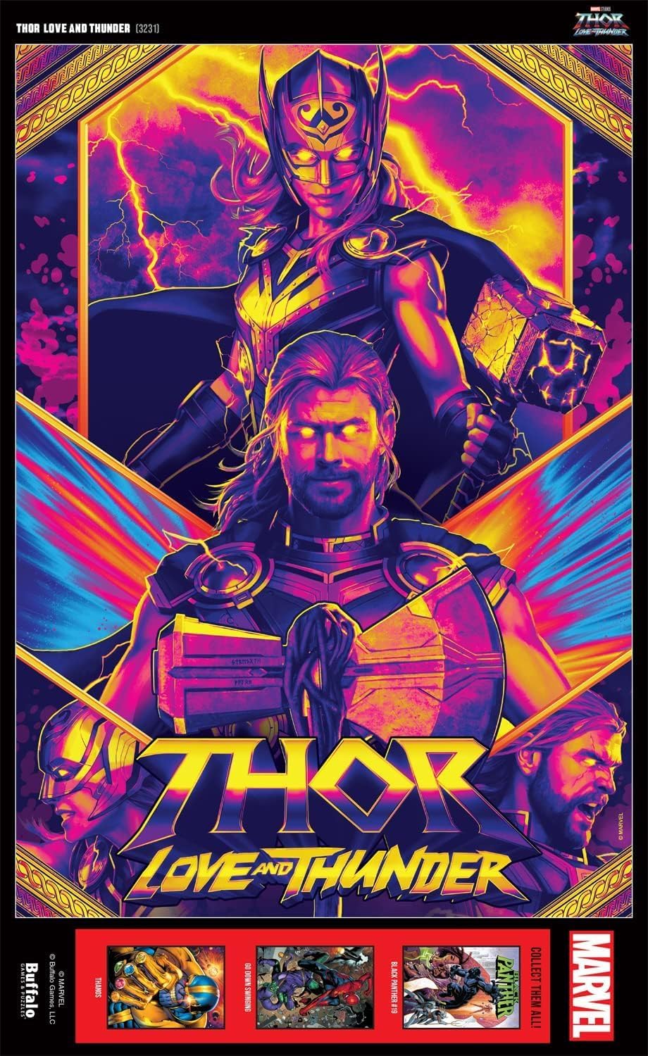 Buffalo Games - Marvel - Thor Love and Thunder - 500 Piece Jigsaw Puzzle for Adults -Challenging Puzzle Perfect for Game Nights - Finished Size is 21.25 x 15.00