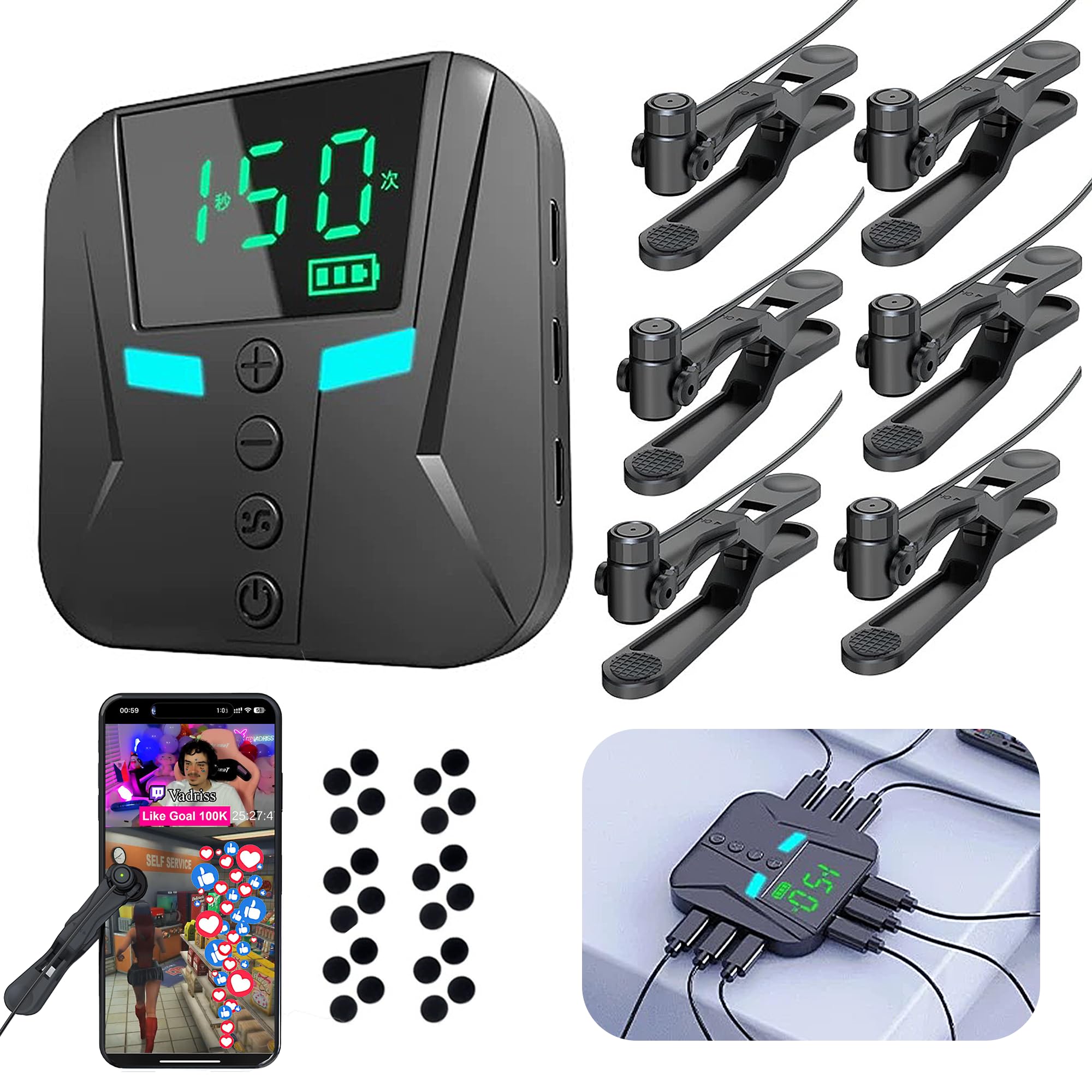 Tapper Schermo Automatico – Clicker Continuo Per Smartphone, 50 Clic Al Secondo, Per Live Streaming, Giochi E Social – Regolabile - 4