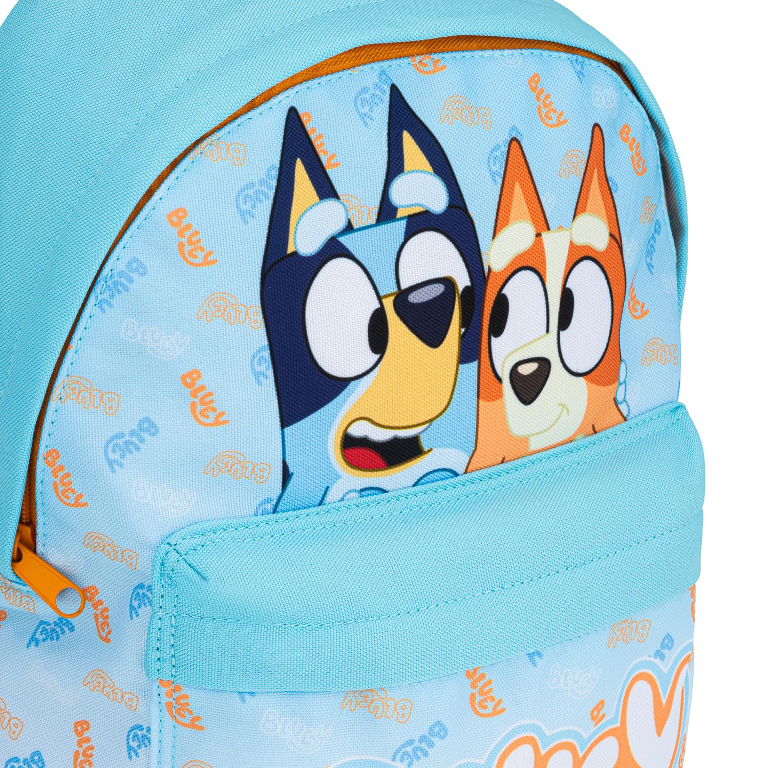 Bluey Ensemble sac à dos 4 pièces avec sac à déjeuner, bouteille d'eau et trousse à crayons, cartable pour garçons avec poche kangourou et côté en maille, pour enfants de 2 à 7 ans