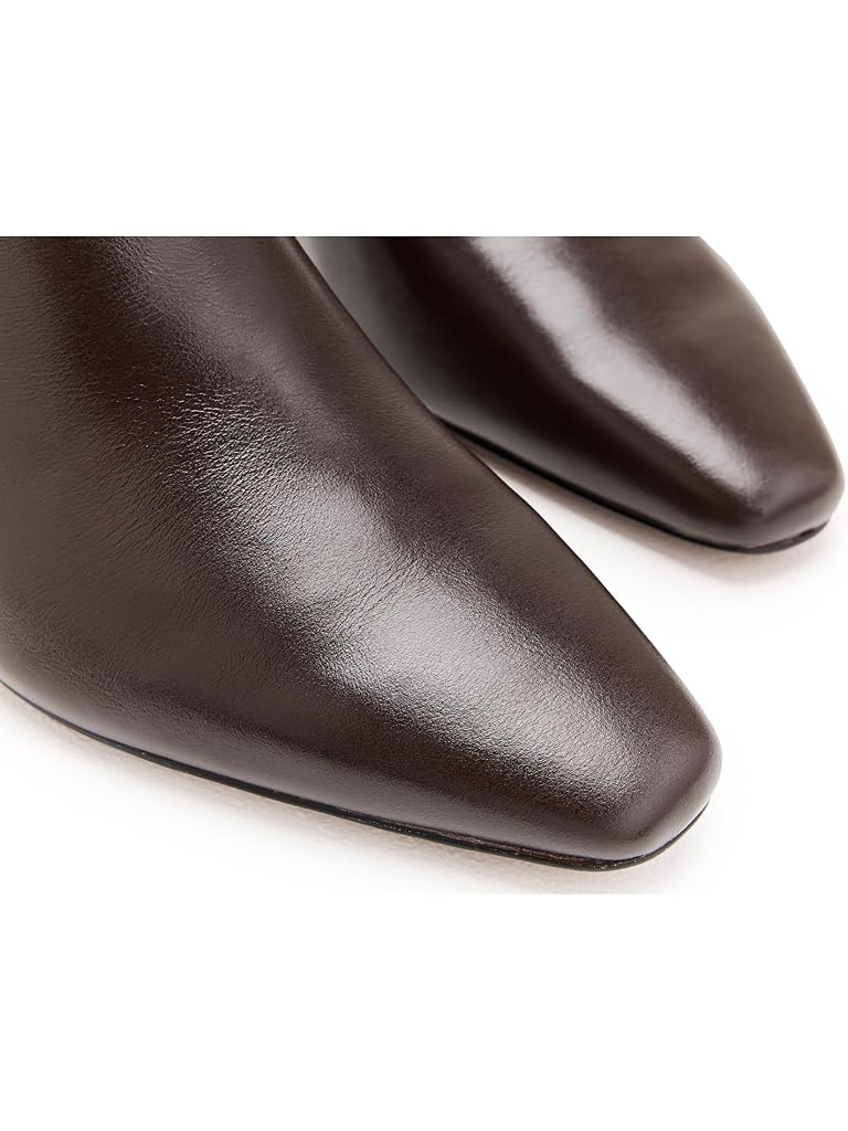 Brown Madewell The Dimes Kitten-Heel Boot In Crinkle Leather