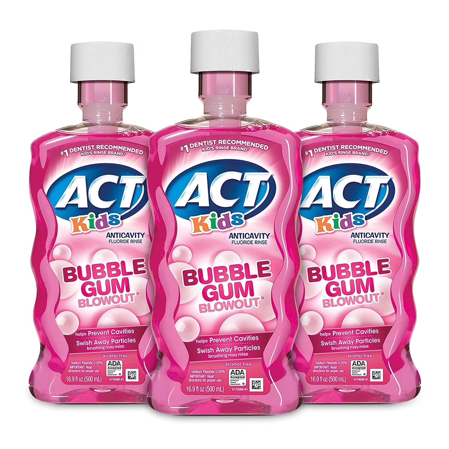 ACT Kids Anticavity Fluoride Mouthwash, 3-Pack
