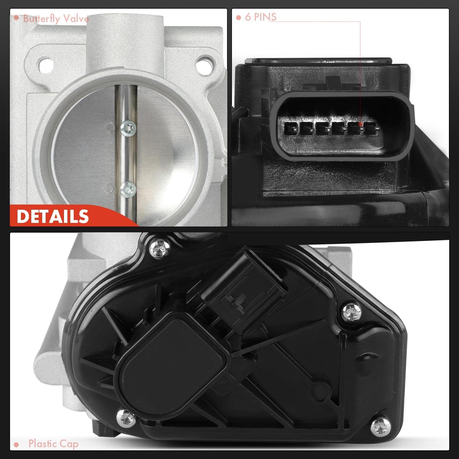 A-Premium Electronic Throttle Body Compatible with 2005 2006 2007 Ford Five Hundred, Ford Freestyle & Mercury Montego - V6 3.0L DOHC - Replaces# 6F9Z9E926AA, 5F9Z9E926B