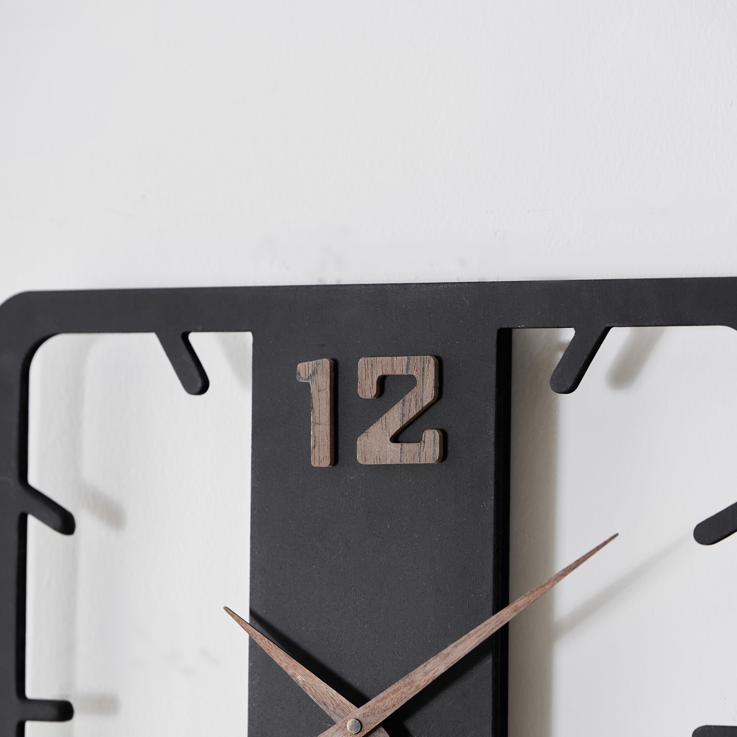 K&L Wall Art Große Pendeluhr Holz Wanduhr leise Holzwanduhr Vintage Holzuhr lautlos Uhrwerk ohne Tick-Geräusche