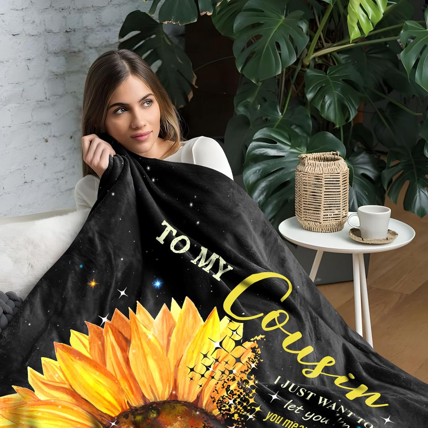 Cousin Gifts for Women - Cousins Gifts - Gifts for Cousins Female - Cousin Birthday Gifts for Women - Best Cousin Gifts - to My Cousin Gifts - Best Cousin Ever Throw Blanket 60x50 Inch - Image 2