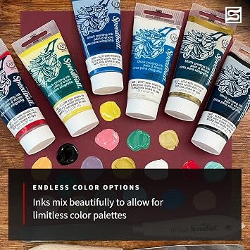 Speedball Water-Soluble Block Printing Ink, 8-Ounce Jar, Process Yellow