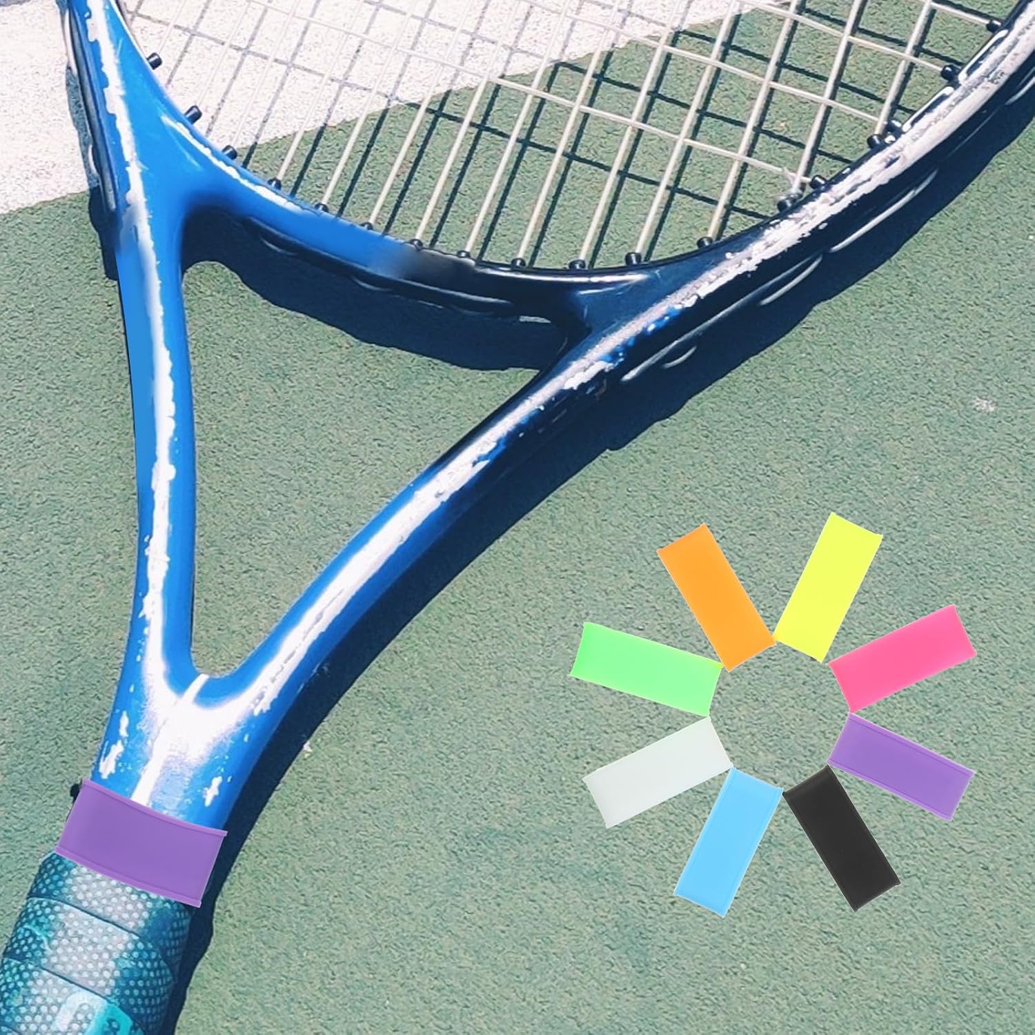 Sosoport 16Pcs Tennis and Badminton Racket Overgrips Anti-Slip Super Absorbent Grip Tape for Enhanced Performance in Tennis and Badminton
