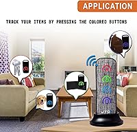 Vista 3 de J-Tech Digital JTDKF4F - Localizador inalámbrico de llaves perdidas y cartera con batería reemplazable (1 transmisor + 4 receptores)