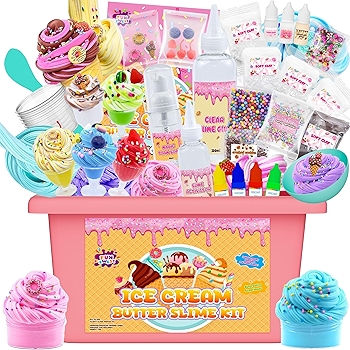 Funewest Ice Cream Slime Kit for Girls