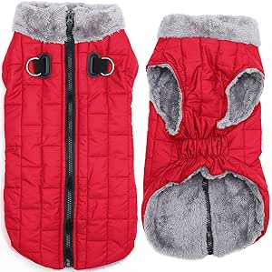 Amazon.com : JoyDaog Warm Fleece Dog Coats with Durable Harness Buitl