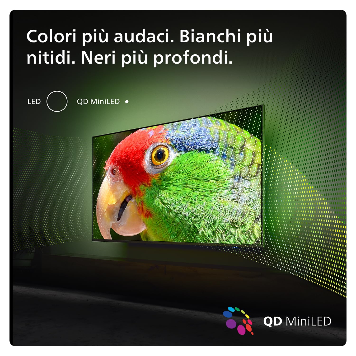 Philips Ambilight Xtra 65PML9019 4K Quantum Dot MiniLED Smart TV - Display 65’’ con processore P5 Perfect Picture Ultra HD, Titan OS, Dolby Vision e Dolby Atmos Sound - Grigio Antracite