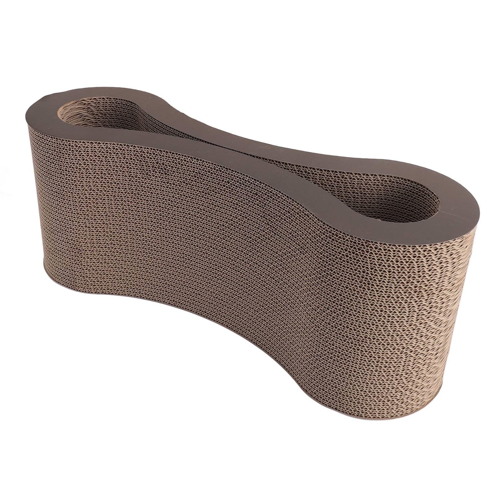 Tnfeeon Tiragraffi per Gatti Lounge, Tiragraffi in Cartone Ondulato con Design Reversibile per Gatti da Interno, Protezione per Mobili Spessa 1,5 Pollici, Forma Ergonomica Offre un Rilassamento