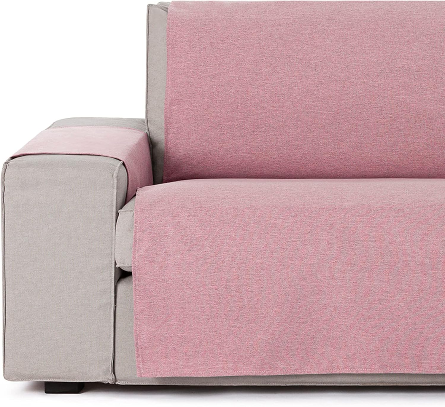 Vipalia Protector Funda Sillon Relax. Cubre Sofa 1 Plaza. Cubre Sillon reclinable Liso Algodon. Fundas para Sofa Brisa. Color Rosa. Cubre Sofa 1 Plaza/Relax 55 cm. para Sofas de 60 a 110 cm.