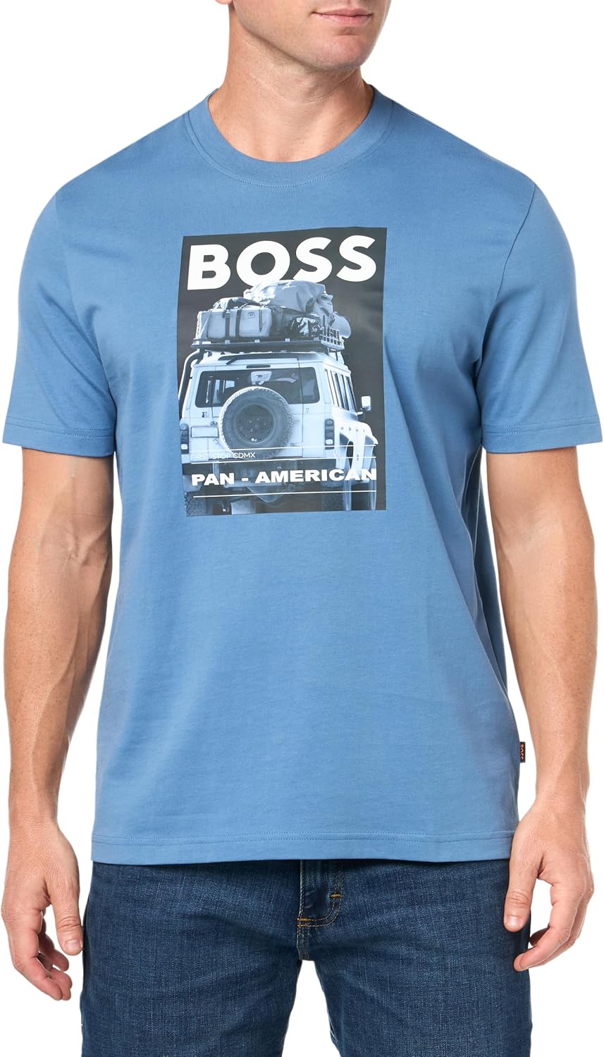 BOSS Men's Big Logo Car Graphic T-Shirt
