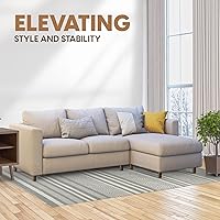 Vista 7 de Yes4All Juego de 4 patas de muebles de madera redondas de 6 pulgadas, pies de repuesto ajustables para sofá, cama, cómoda y otomanas, patas cónicas