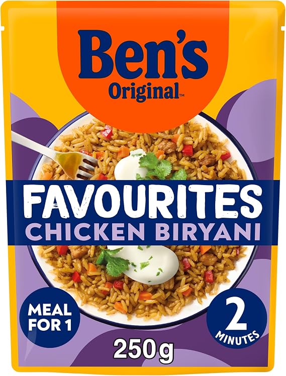 Ben's Original Favourites Biryani Chicken and Vegetable Pouch, 6 x 250g