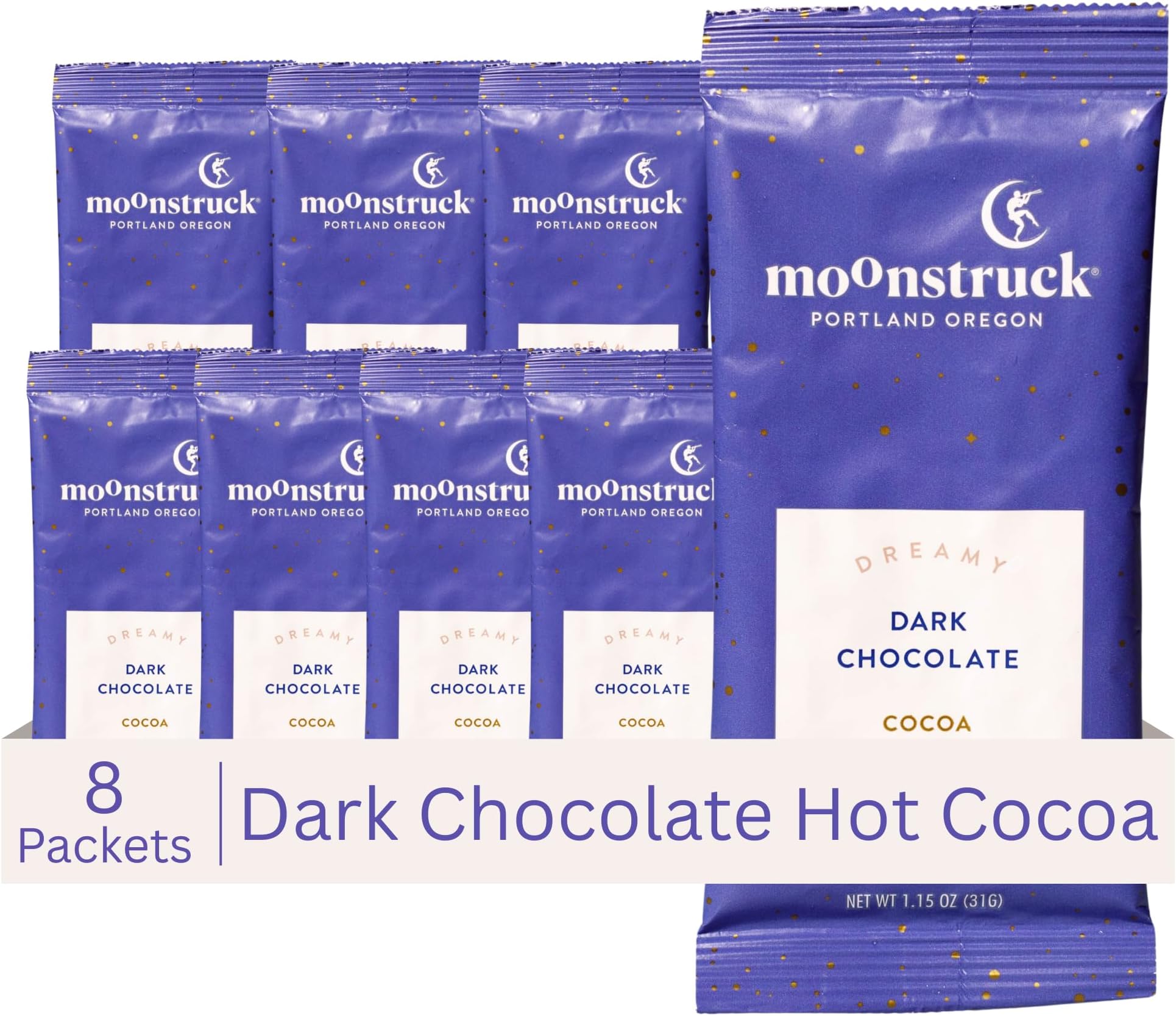 Chocolate Single Serve Dreamy Dark Chocolate Hot Chocolate Packets, 8 Count (Pack of 1)