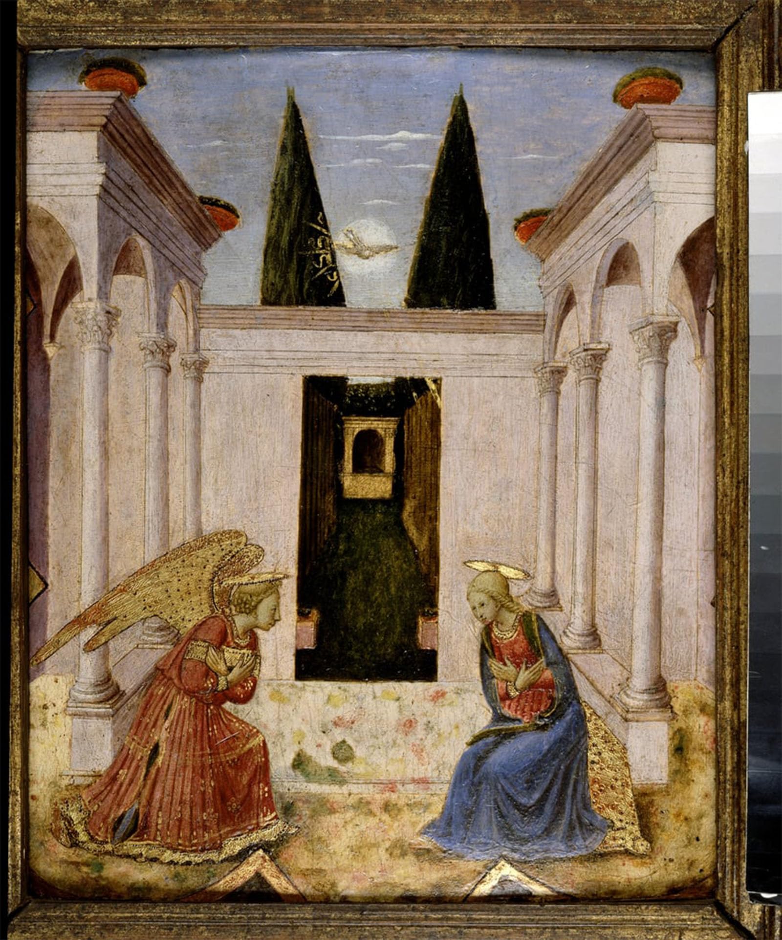 POSTERIIk Vintage Classic Picture Landscape Artwork the Annunciation by Fra Angelico Portrait Canvas Painting for Office Home Decor 60x90cm